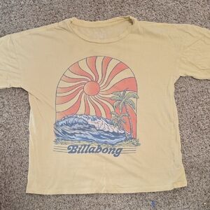 Billabong Sun and Wave Graphic Tee in Yellow
